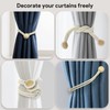 2 Pack Magnetic Curtain Tiebacks, Modern Simple Style Drape Tie