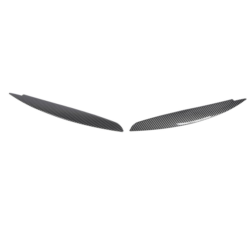 2 Pcs Headlight Eyebrow Front Left Right Light Eyelid Trim