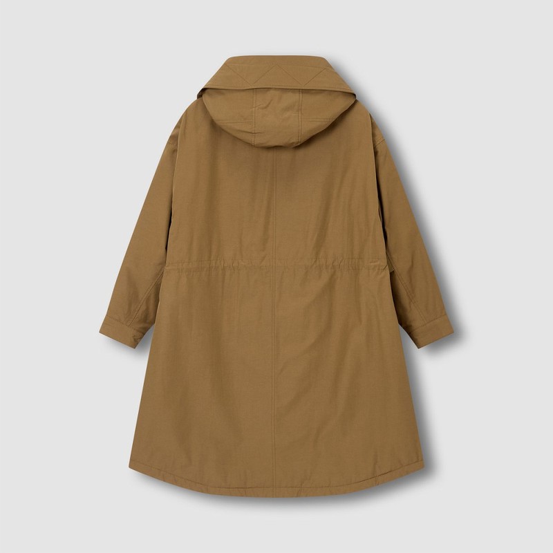 JAJU [JAJU/자주] 여 루즈핏 롱 패딩 야상_올리브 [JAJU] Women's Loose