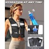 HSYFUNA Running Hydration Vest with 500 ml Water Bottle, Reflective,