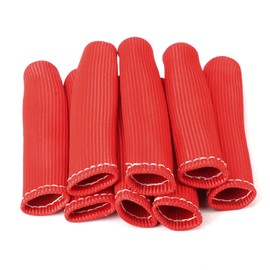 8pcs 2500°F Spark Plug Wire Heat Shield Car Spark Plug Wire Header Warp Boots Sleeve Protector Cover for HEI Ls1 Ls2 Sbc Bbc 350 454 Red