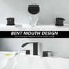 DOUBLUOEG Matte Black Roman Tub Faucet Deck Mount Waterfall Bathtub