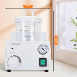 Portable Veterinary Suction Machine for Home Use - 1000ml Capacity, 110V with Veterinary Use Capability