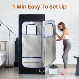 TOREAD Single Person Portable Steam Sauna Box Full Size Sauna 300D Canvas, 2.6L