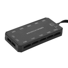 T angxi Computer Fan Speed Controller LED Colorful Rainbow RGB PC Computer Cooler Fan Controller with 15m RF Remote Control