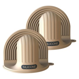 Dexspoeny Silicone Oven Mitts and Pot Gripper Holders for Kitchen Cooking, Mini Heat Resistant Finger Pinch Grips Mittens for Baking Frying Pan,Cute Non Slip Waterproof Hand-shaped Oven Gloves