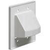 Arlington CE2-1 Recessed Low Voltage Cable Plate, 2-Gang, White, 1-Pack