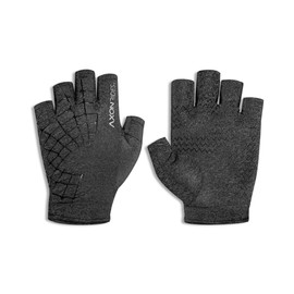 Axon Rides Cycling Fingerless Gloves For Men Women |Comfy Cycling Half-Finger Glove, Bike Glove, Sports Gloves For Men Women | Unisex Racing, Riding, Running, Hiking Gloves (Medium/Large-Gray)