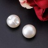 Pearl Buttons, White, Glossy, 0.5 inches (12 mm), Pack of