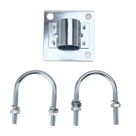 Antenna Mast Pipe Mount Stable Support Flexible Adjustment Aluminum Alloy Antenna Mast Bracket Mount for Roof Wall Set 1