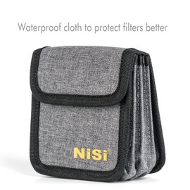 NiSi Soft Round Lens Filter Pouch/Camera Filter Bag - Hold 4 Pcs Circular Filters (Up to 95mm)