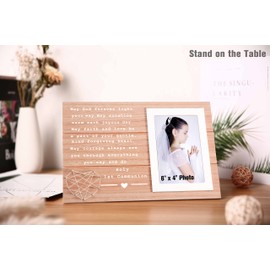 Sioial First Communion Gift - Confirmation Gift - Holy 1st Communion Photo Frame - May God Forever Light Your Way