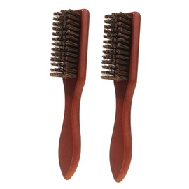 Baluue 2pcs Beard Brush Men Wooden Grooming Hair Brush Dense Bristles for Effortless Detangling and Maintenance of All Beard Lengths for Clean