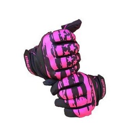 Clutch Sports Apparel Pink American Flag Baseball and Softball Batting Gloves - Super Grip Finger Fit, Adults & Youth - Performance Mesh & Perforated Sheep Skin Palm (Pink, X-Large)