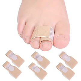 DYKOOK Broken Toe Wraps Splint Bandages 6 Pcs, Toe Straighteners Toe Separator Spacers for Bent Toes Overlapping Toes Hammer Toe
