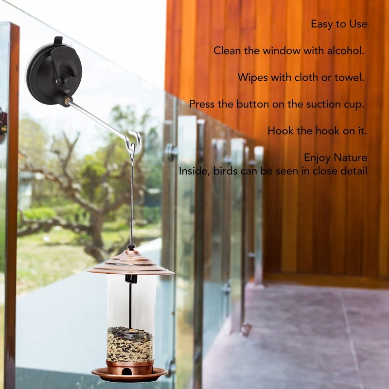 3 Pcs Bird Feeder Wall Mount Window Suction Cups with