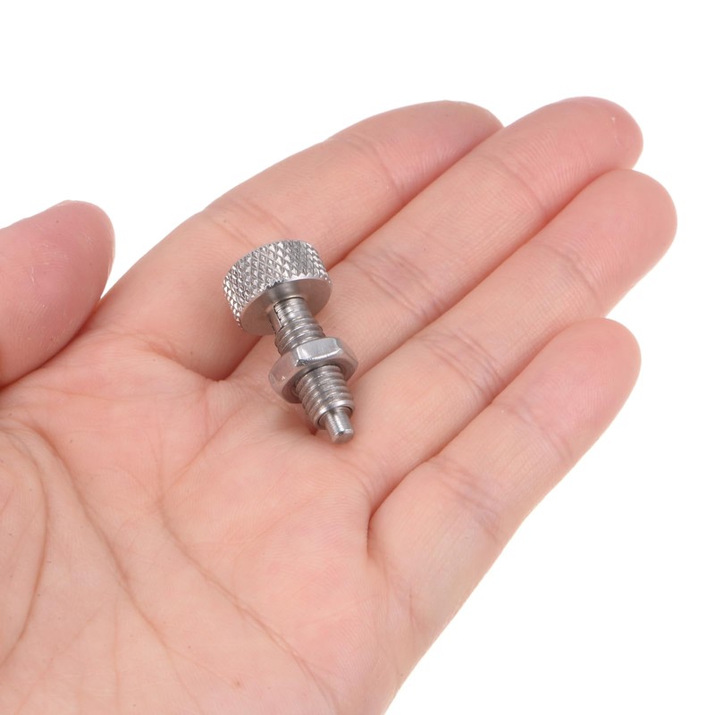 sourcing map 2Pcs Spring Plunger with Knurled Handle M6x1 Pin