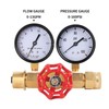 Watflow Water Gauge Pressure, Flow, & PSI Test Gauge,0-160psi,0-13 GPM,