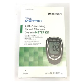 McKesson TrueMetrix Self Monitoring Blood Glucose System Meter Kit 06-RE4051-43