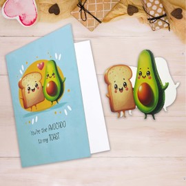 Avocado toast shaped funny anniversary card, birthday card for him/her/husband/boyfriend/girlfriend/wife sarcastic greeting card (Avocado toast)