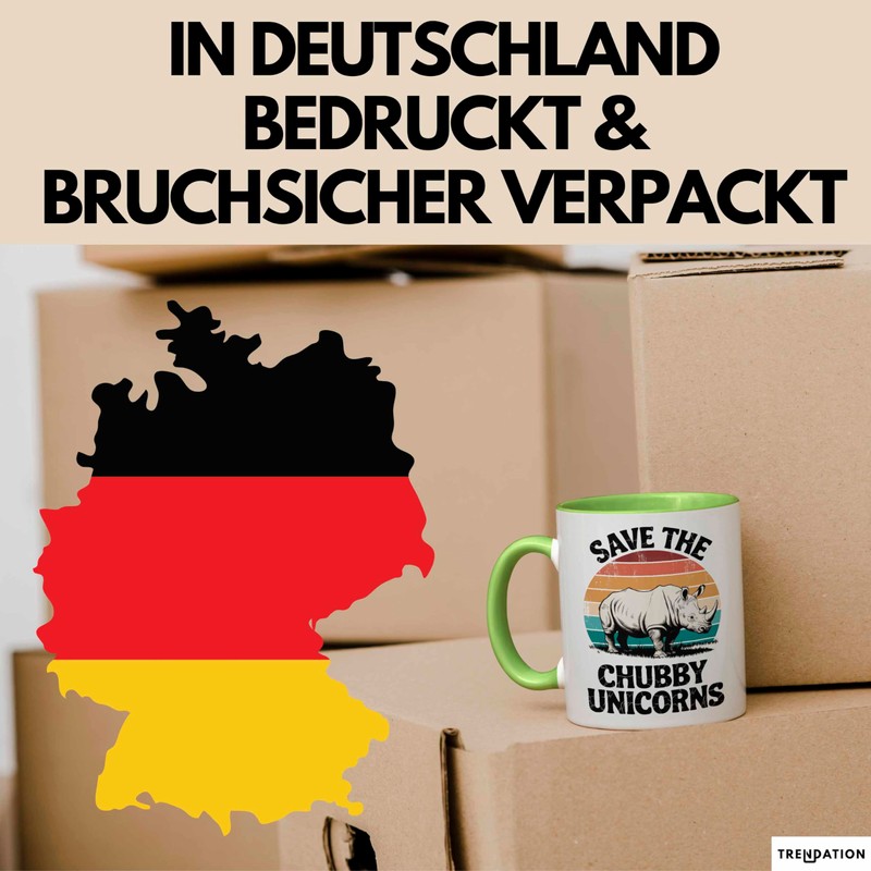 Nashorn Tasse Geschenk Lustige Geschenkidee Spruch Rettet Die Moppeligen Einhörner