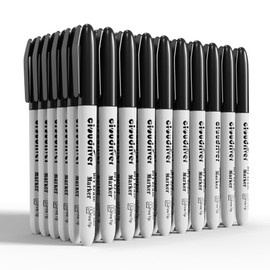 cloudriver Fine Tip Dry Erase Markers Black, 60 Pack Black Whiteboard Markers Bulk, Low-Odor, Ideal For School Office Home Use