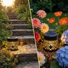 UGQQ Solar Post Cap Lights Outdoor, Waterproof Solar Powered Mandala