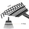 Small Leaf Rake with 11 Metal Tines, 33-68 Inch Rake