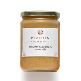 PLANTIN - Bianchetto Tartufata White Truffle Sauce, 15.9 Oz (One 450g Glass Jar) | Imported from France