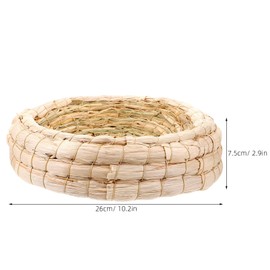 SUPVOX Straw Bird Nest Artificial Bird Nest Woven Birdhouse for Dove Parrot Pigeon DIY Craft Garden Moss Landscape Decor