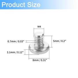 Tayffency 30Pcs M4-0.7x8mm Pan Head Machine Screws 304 Stainless Steel Metric Phillips Drive Cross Round Head Machine Screws Fasteners Bolts, Fully Threaded