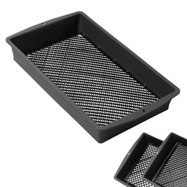 UPP 2-in-1 Garden Sieve Large 56 x 32.5 x 8 cm Square Plastic Sieve with Adjustable Mesh Size 3.7 or 10 mm and Sliding Function Versatile Use as a Stone Sieve, Ground Sieve or Sand Sieve