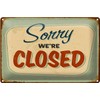 FEMER Tin Sign Retro 30 x 20 cm Sorry We're