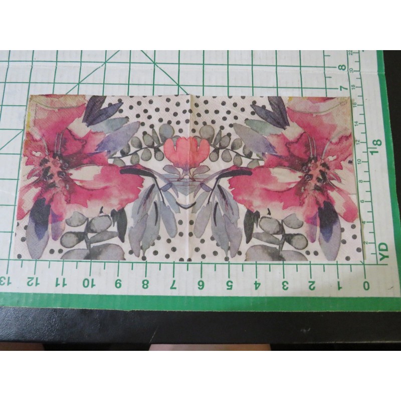 Creative Coverings THREE DECORATIVE LUNCHEON NAPKINS for DECOUPAGE "Elise Floral"