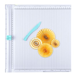 WADY Tabla de Cortar y Marcar, Tabla de Puntuación Recortadora de Papel Cortadora de Papel y Tabla de Puntuación de Plástico Herramienta de Puntuación desmontable para Hacer álbumes de Recortes Sobre