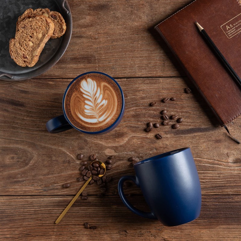 AmorArc 16oz Coffee Mugs Set of 6, Large Ceramic Coffee