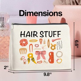 UPNEGE Hair Stuff Makeup Bag Gifts for Women Hair Stuff Cosmetic Bag Zipper Makeup Pouch Gifts for Friends Besties Hairstylist