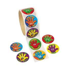 High Five Stickers Roll (100) - 1 Piece - Educational and Learning Activities for Kids