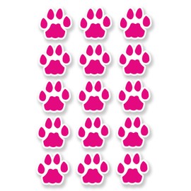 A4 Sheet 15 x Pink Cat Paw Prints Vinyl Stickers Animal Laptop Car Scooter #6463 (A4 (30cm x 20cm))