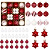 MHwan Christmas Baubles, 44pcs Beautifully Painted Baubles Christmas Tree Decorations,