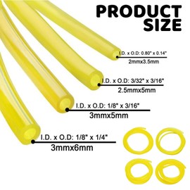 4 Pcs Fuel Pipe,Hose,Line,Tube,Strimmer,Universal Petrol,Parts,Replacement Oil for Chainsaw Weedeater,Mower Trimmer Blower,for Outdoor Chainsaws,Lawn Mowers,Snow Blowers,Water Pumps Small Engines