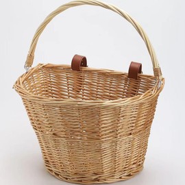 BDTTYQ Wicker Bike Basket Front Cargo for Women and Men, Natural Rattan Bicycle Basket with Mounting Hardware, Fits Most Road Bikes, Cruisers, Ebikes and Stationary Bicycles