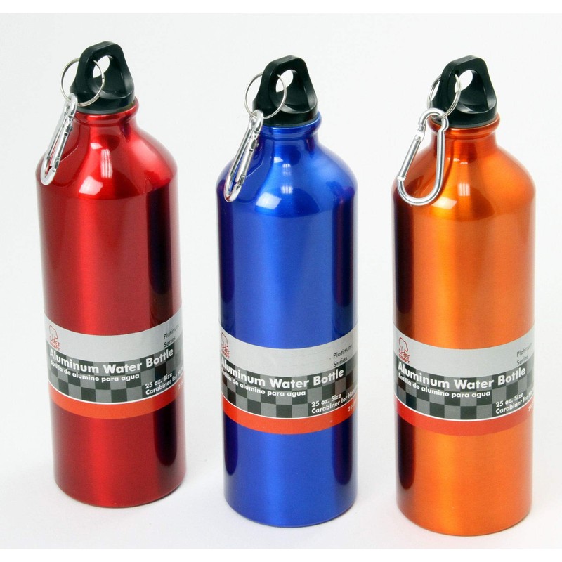 Chef Craft Select Aluminum Water Bottle, 25 Ounces, Color May