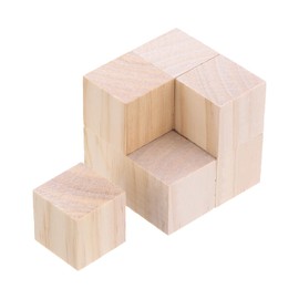 sourcing map 30pcs Wood Blocks, 1-3/16"x1-3/16 x1-3/16 Square Unfinished Wood Cube for DIY, Arts Decoration, Crafts Whittling, Hand Carved