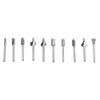 10pcs/Set 1/8in Shank High Speed Steel Milling Cutter Router Bits