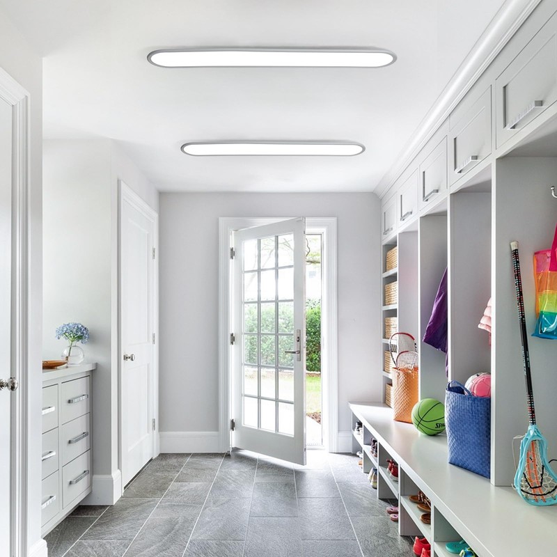 Ganeed 4FT LED Flush Mount Ceiling Light, 51W Dimmable Modern