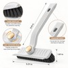 360° Rotating Grout Cleaning Brush with Scraper – Hard Bristle
