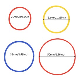 ONLYKXY 350pcs Multi-color Natural Rubber Bands,25mm/32mm/38mm/50mm Soft Elastic Bands Hair Ties for Hair Braids Hair Rubber Ring