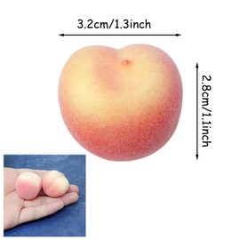 yueton 20PCS Mini Lifelike Artificial Peach Realistic Fake Fruit Peach Simulation Fruit Model Props for Home, Garden, Display Cabinet, Photography, Christmas, Harvest Festival Decoration
