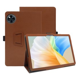 XLTTONG for DOOGEE U11 Case 11 Inch,Full Coverage PU Leather Cover Case Folding Stand with Hand Strap Cover for DOOGEE U11 Pro (Brown)